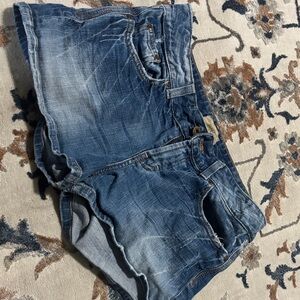 Buckle Blue Jean Shorts